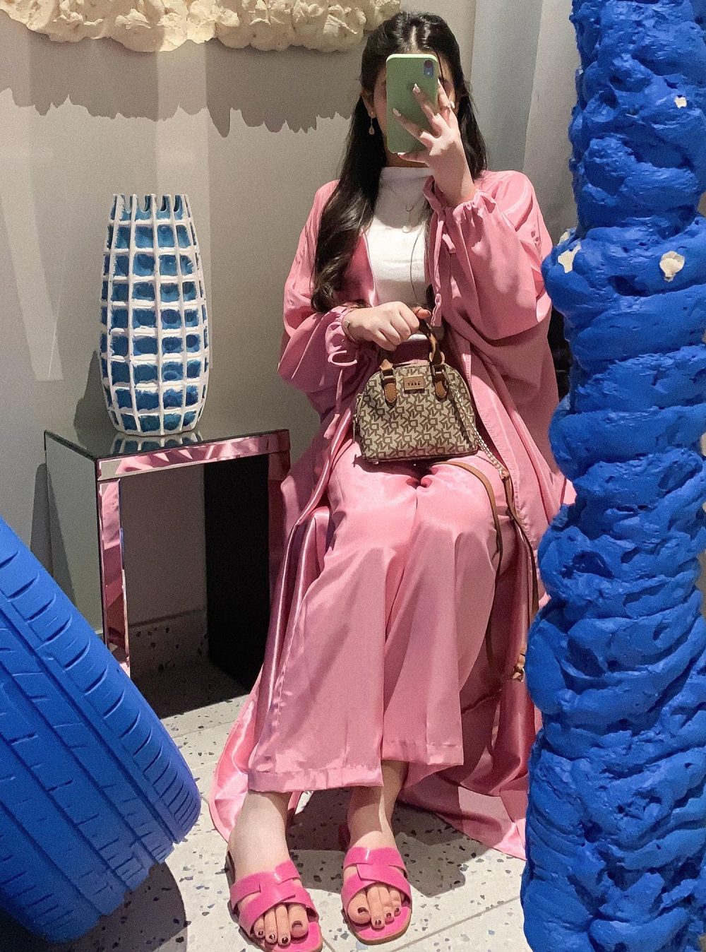 ⁦Pink Abaya Set⁩ - الصورة ⁦2⁩