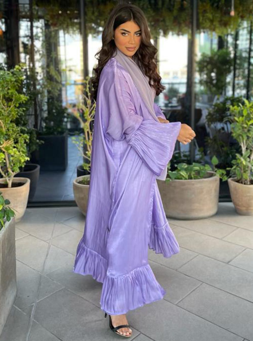 ⁦Purple abaya⁩ - الصورة ⁦3⁩