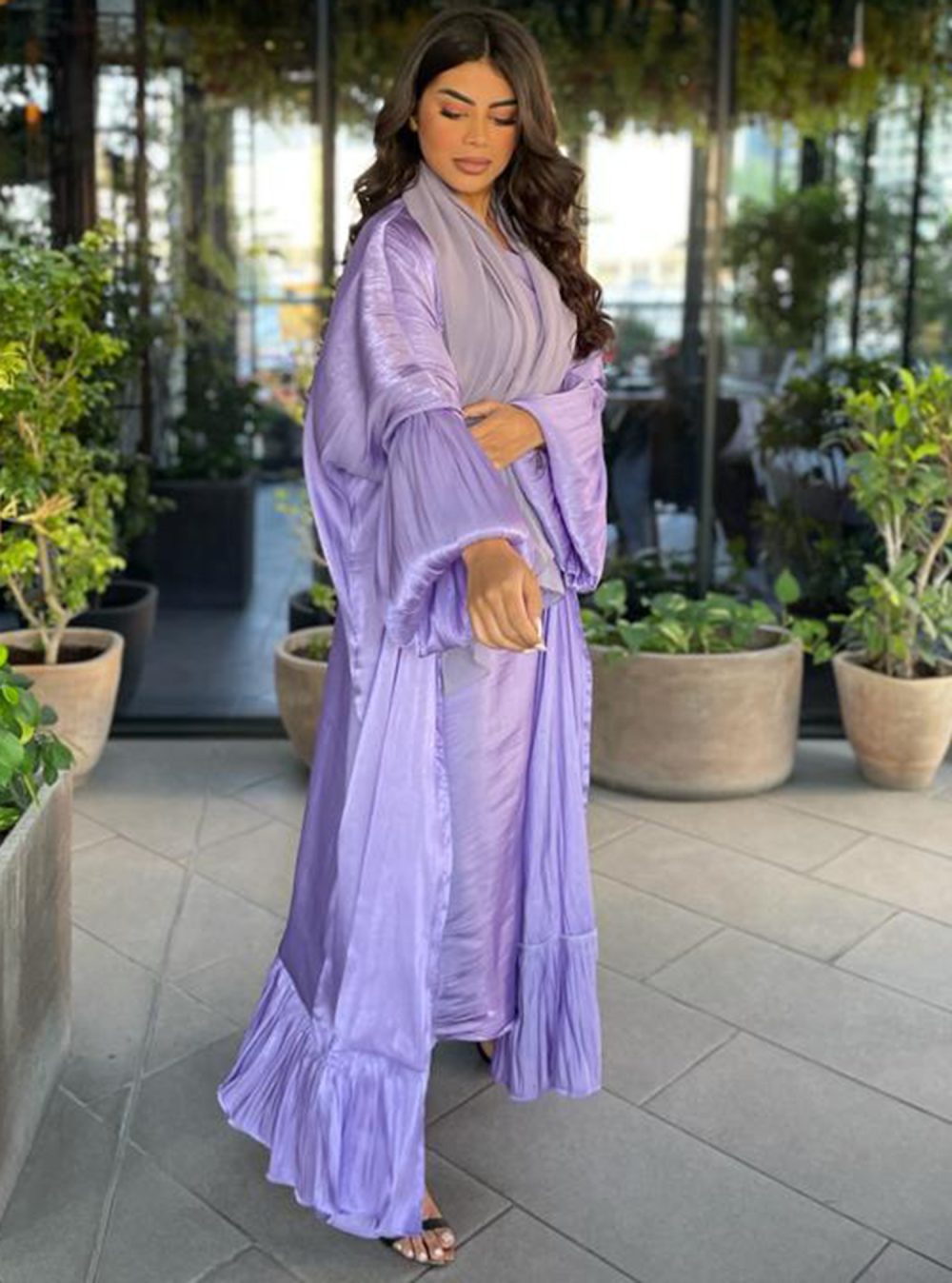 ⁦Purple abaya⁩ - الصورة ⁦4⁩