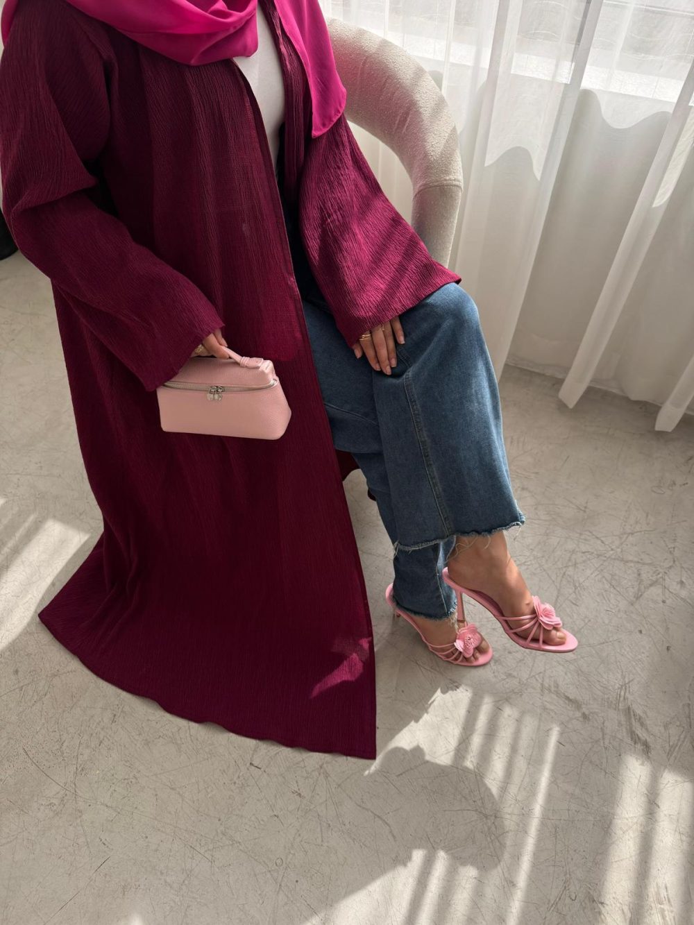 fuchsia abaya