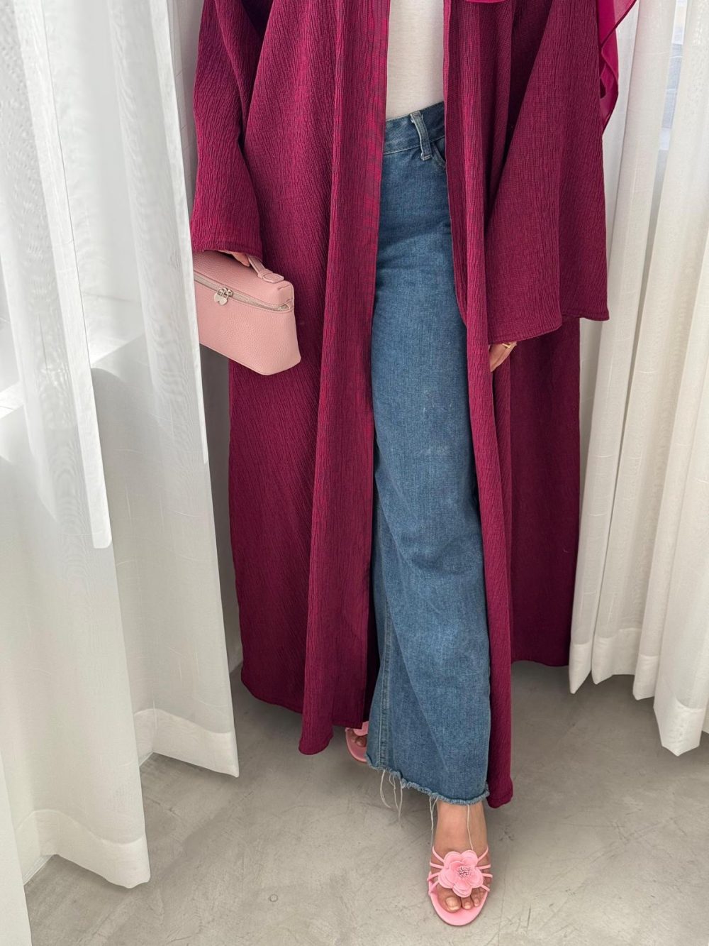 ⁦fuchsia abaya⁩ - الصورة ⁦2⁩