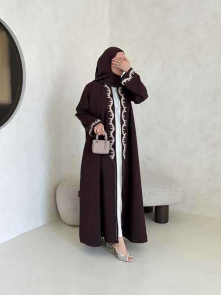 Brown embroidery